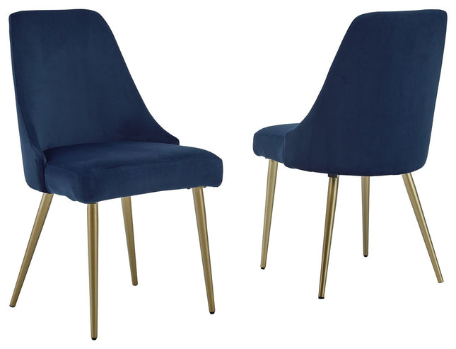 Wynora - Blue - Dining Uph Side Chair (Set of 2) Signature Design by Ashley® 