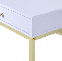 Thumbnail for Coleen - Vanity Desk - White & Brass Finish - Tony's Home Furnishings