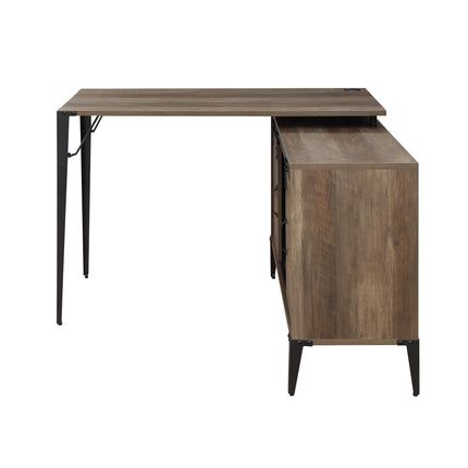 Zakwani - Writing Desk - Rustic Oak & Black Finish - 31" ACME 