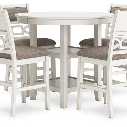 Erinberg - Antique White - Dining Room Counter Table Set (Set of 5) Signature Design by Ashley® 