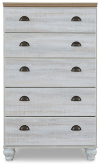 Thumbnail for Haven Bay - Brown / Beige - Five Drawer Chest - Tony's Home Furnishings