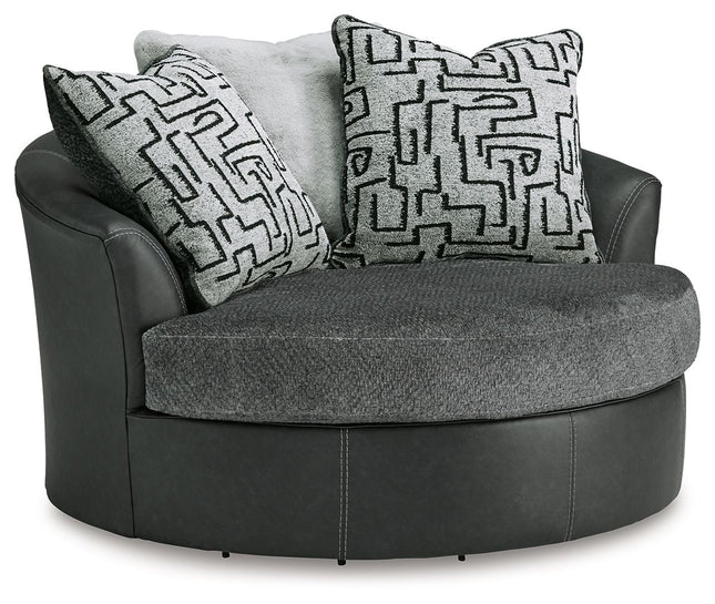 Brixley Pier - Graphite - Oversized Swivel Accent Chair Benchcraft® 