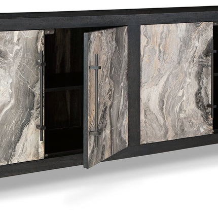 Lakenwood - Black / Gray / Ivory - Accent Cabinet Signature Design by Ashley® 