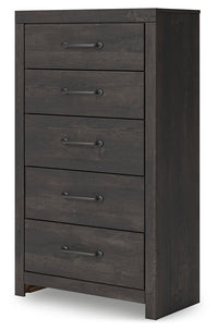 Hollivern - Dark Gray - Five Drawer Chest - Tony's Home Furnishings