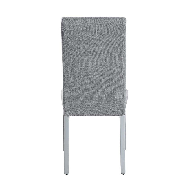 Lanton - Side Chair (Set of 2) - Gray Linen & Antique White Finish ACME 