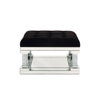 Noralie - Ottoman - Mirrored & Faux Diamonds - 18
