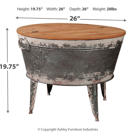 Shellmond - Metallic / Brown / Beige - Accent Cocktail Table Ashley Furniture 