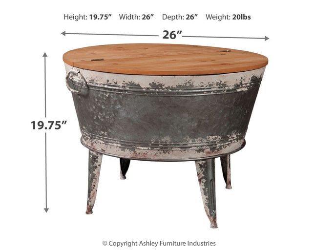 Shellmond - Metallic / Brown / Beige - Accent Cocktail Table Ashley Furniture 