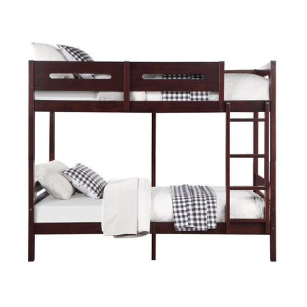 Nissa - Twin Over Twin Bunk Bed - Espresso - Tony's Home Furnishings