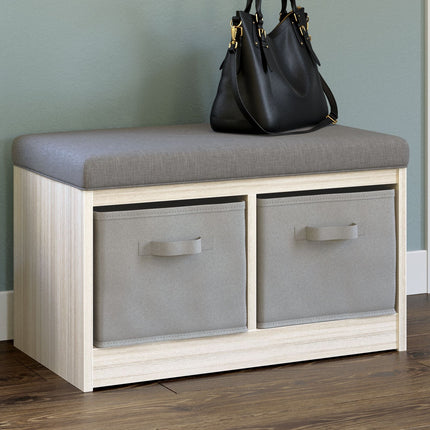 Blariden - Gray / Natural - Storage Bench Ashley Furniture 