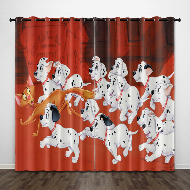 101 Dalmatians Curtains Pattern Blackout Window Drapes