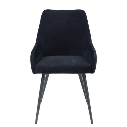 Zudora - Fabric Side Chair (Set of 2) - Black - Tony's Home Furnishings