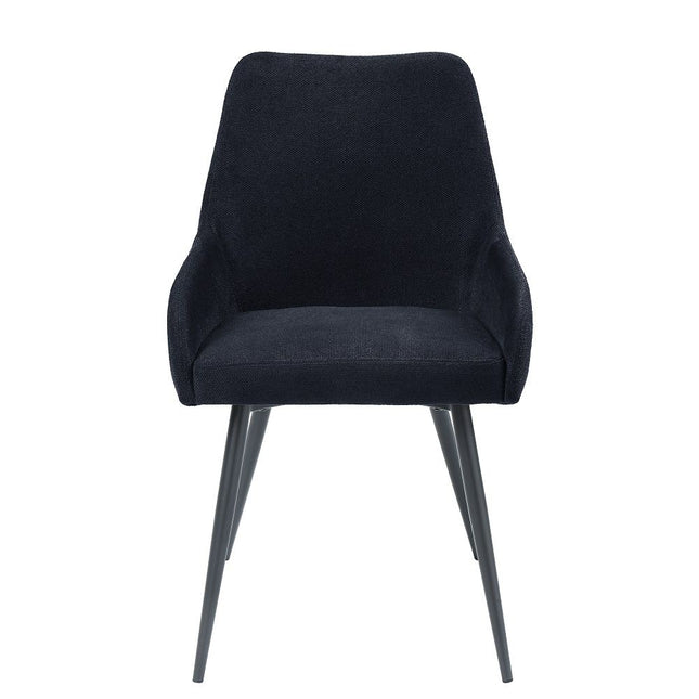 Zudora - Fabric Side Chair (Set of 2) - Black - Tony's Home Furnishings