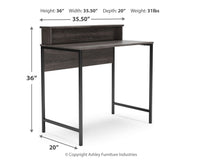 Thumbnail for Freedan - Grayish Brown - Home Office Desk - Top-Shelf - Tony's Home Furnishings