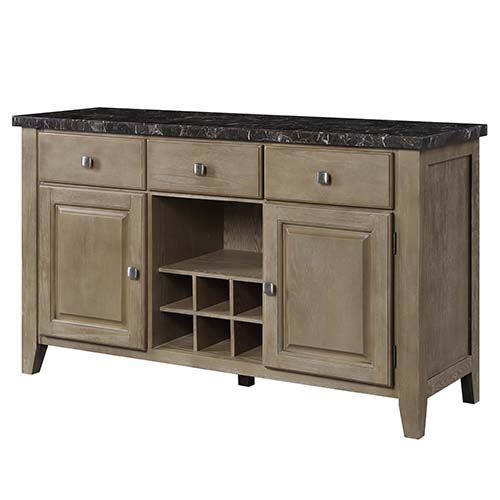 Charnell - Server - Marble & Oak Finish ACME 