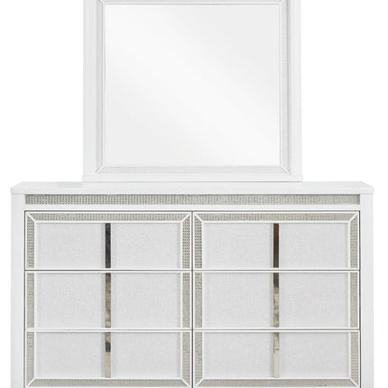 Chalanna - White - Dresser And Mirror Signature Design by Ashley® 