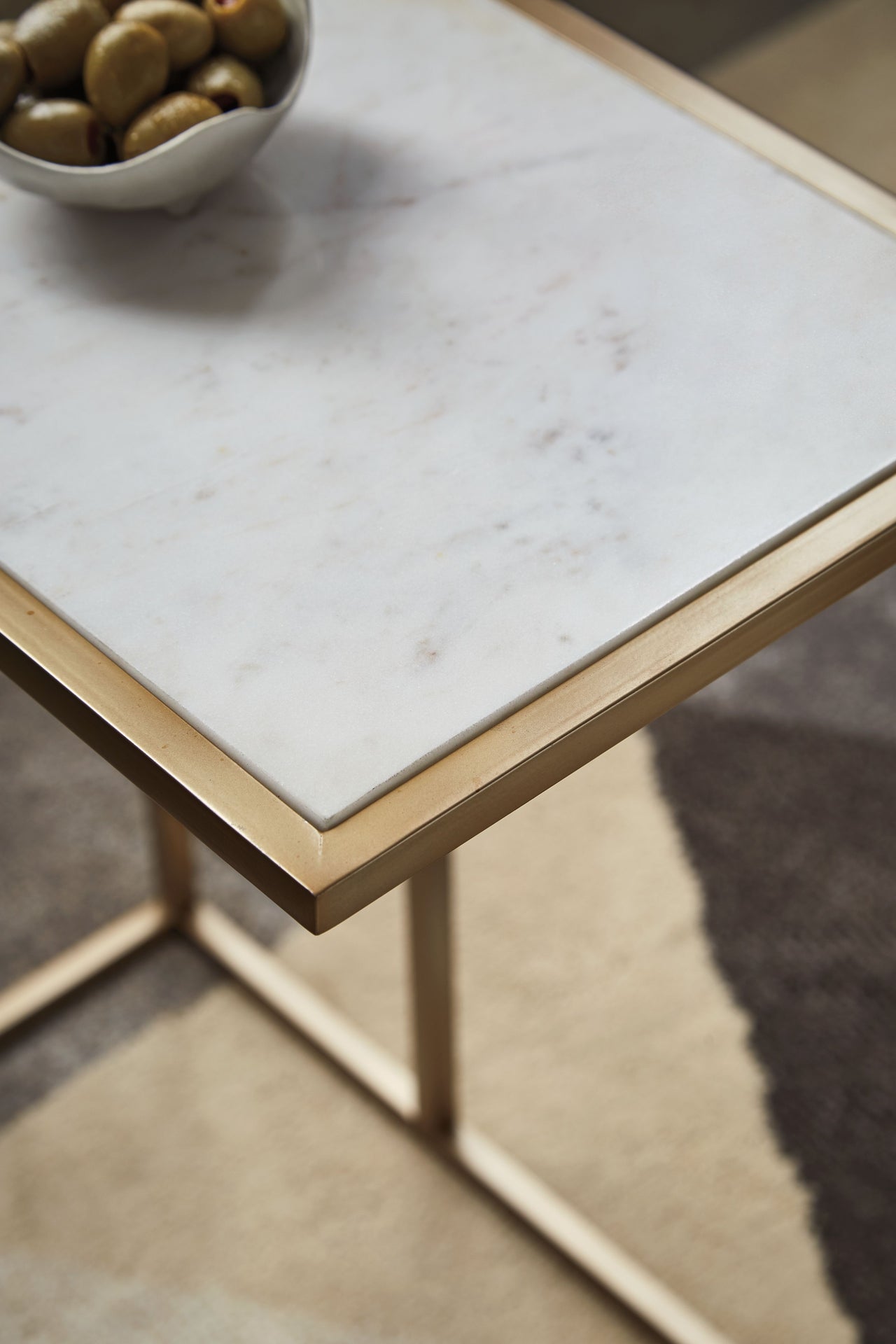 Lanport - Champagne / White - Accent Table - Tony's Home Furnishings