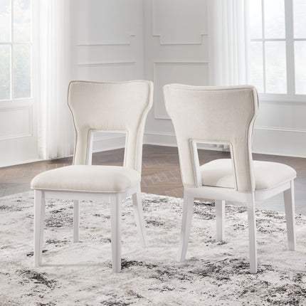 Chalanna - White - Dining Upholstered Side Chair (Set of 2) Signature Design by Ashley® 