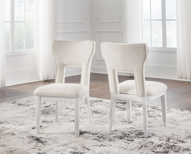 Chalanna - White - Dining Upholstered Side Chair (Set of 2) Signature Design by Ashley® 