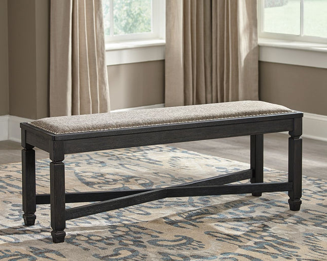 Tyler - Black / Grayish Brown - Upholstered Bench Ashley Furniture 