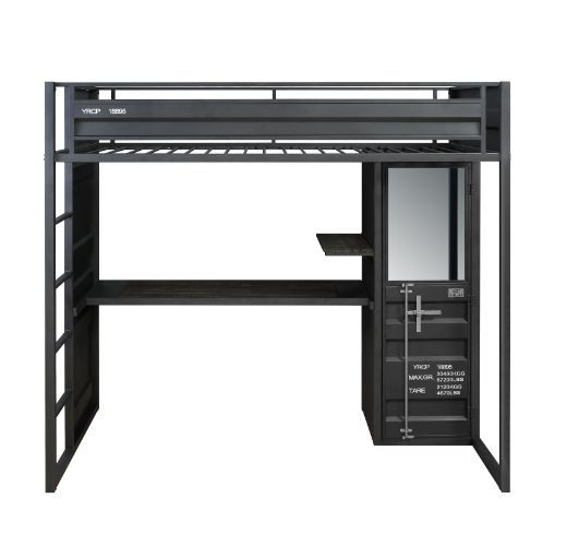 Cargo - Twin Bed - Gunmetal Finish - Tony's Home Furnishings
