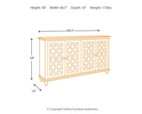 Mirimyn - Antique Teal - Accent Cabinet - Vintage Finish Ashley Furniture 