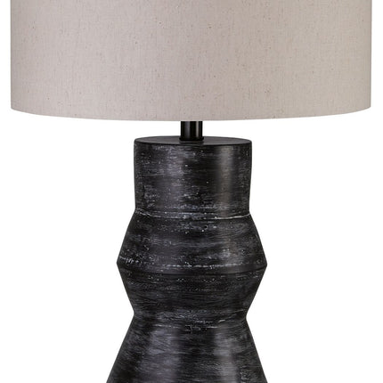 Kerbert - Distressed Black - Terracotta Table Lamp - Tony's Home Furnishings