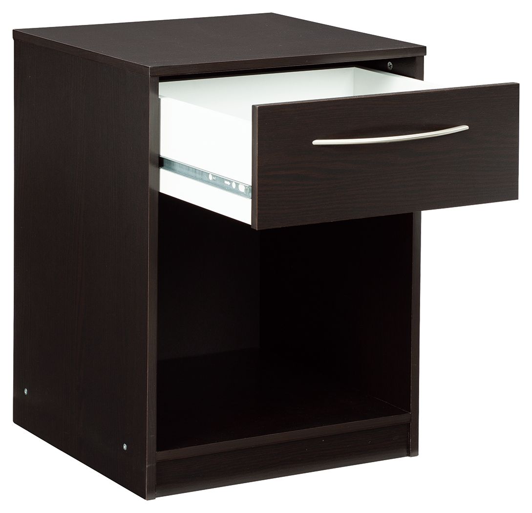 Finch - Black - One Drawer Night Stand Signature Design by Ashley® 