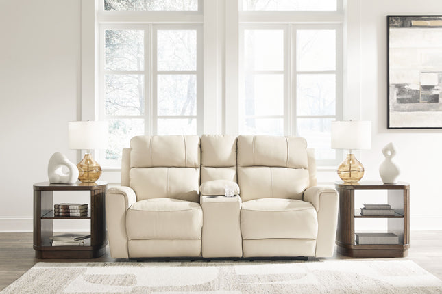 Dahlmoore - Almond - Dbl Power Reclining Loveseat With Console Signature Design by Ashley® 