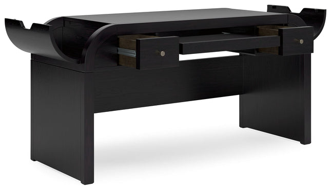 Rowanbeck - Black - Home Office Desk Signature Design by Ashley® 