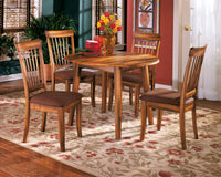 Thumbnail for Berringer - Rustic Brown - Round Drm Drop Leaf Table - Tony's Home Furnishings
