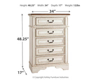 Thumbnail for Realyn - Chipped White - Chest - Tony's Home Furnishings