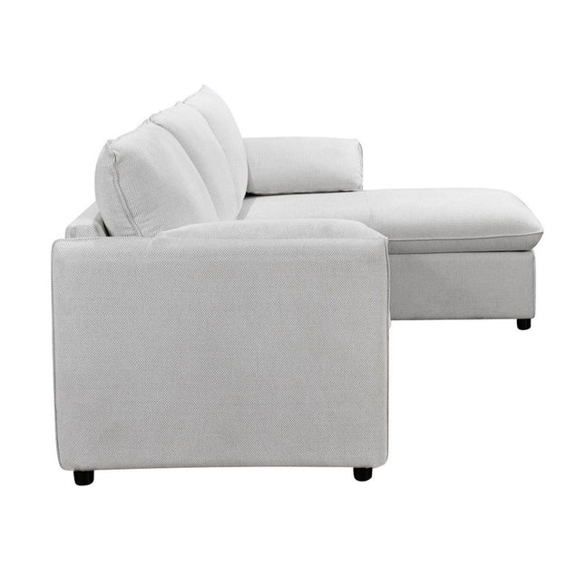 Yaroslav - Sectional Sofa With Sleeper & Storage - Cream Velvet ACME 