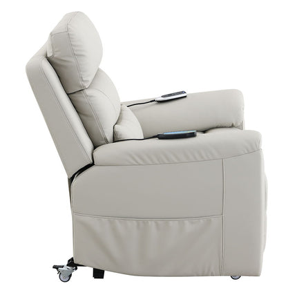 Marsha - Power Recliner With Lift & Massage - Light Gray Silicone Synthetic Leather ACME 