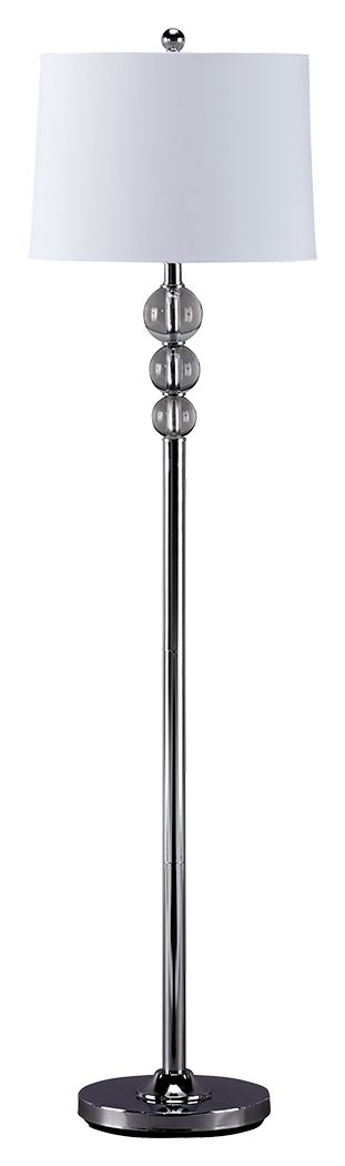 Joaquin - Clear / Chrome Finish - Crystal Floor Lamp Ashley Furniture 