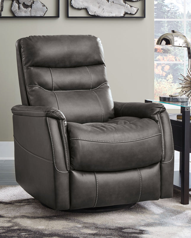 Riptyme - Quarry - Swivel Glider Recliner Ashley Furniture 