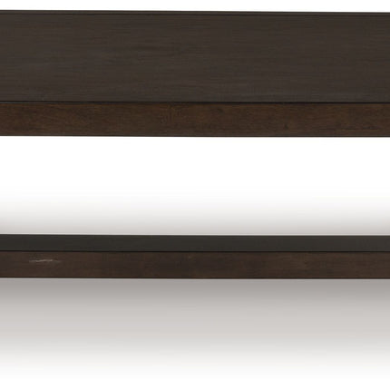 Breckington - Dark Brown - Rectangular Cocktail Table Signature Design by Ashley® 