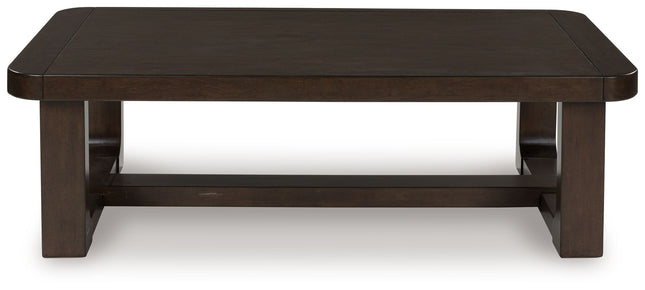 Breckington - Dark Brown - Rectangular Cocktail Table Signature Design by Ashley® 