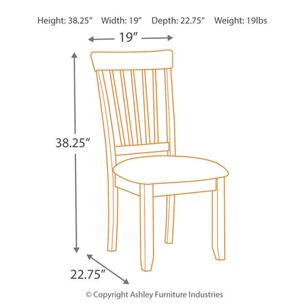 Berringer - Rustic Brown - Dining Uph Side Chair (Set of 2) Ashley® 