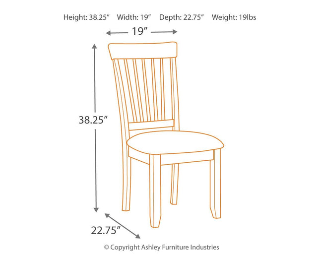 Berringer - Rustic Brown - Dining Uph Side Chair (Set of 2) Ashley® 