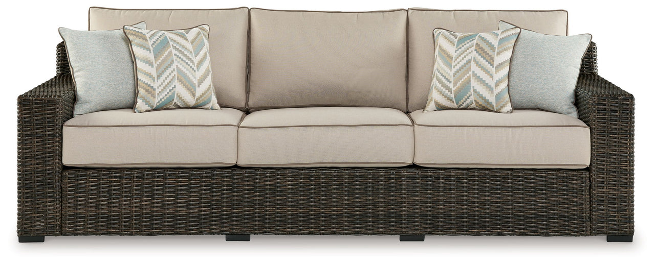 Coastline Bay - Brown - Sofa With Cushion - Tony's Home Furnishings