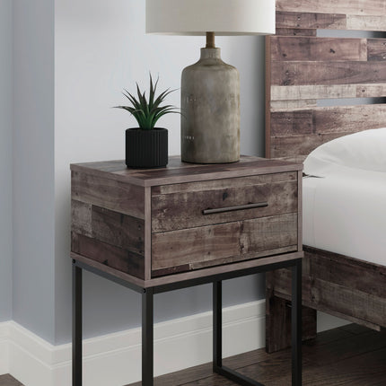 Neilsville - Black / Gray - One Drawer Night Stand Signature Design by Ashley® 