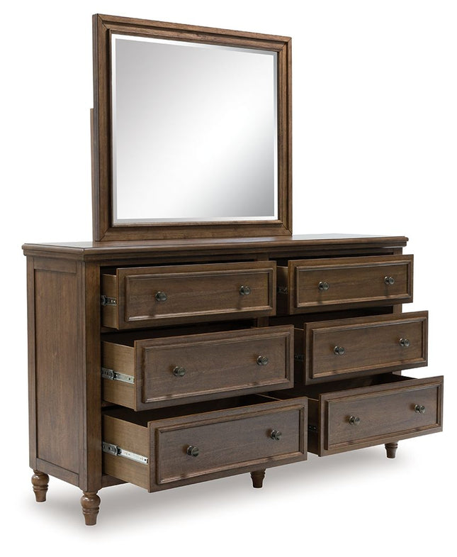 Sturlayne - Brown - Dresser And Mirror Benchcraft® 
