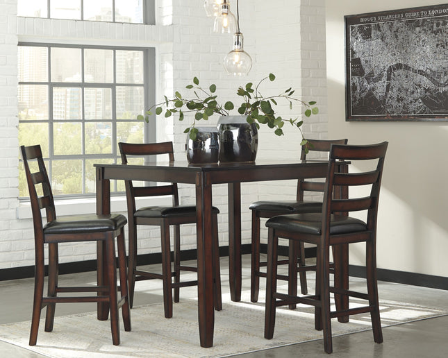 Coviar - Brown - Drm Counter Table Set (Set of 5) Ashley Furniture 