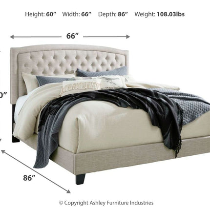 Jerary - Arched Upholstered Bed Ashley Furniture 