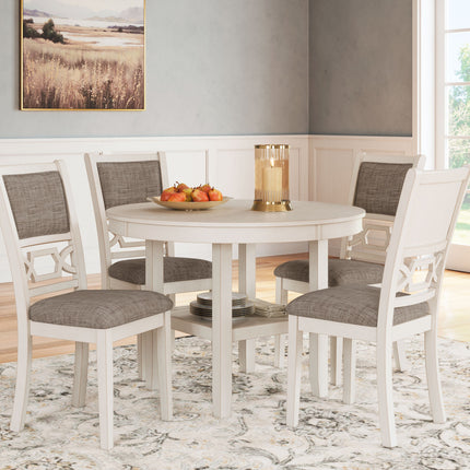 Erinberg - Antique White - Dining Room Table Set (Set of 5) Signature Design by Ashley® 