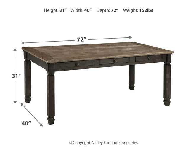 Tyler - Black / Gray - Rectangular Dining Room Table Ashley Furniture 