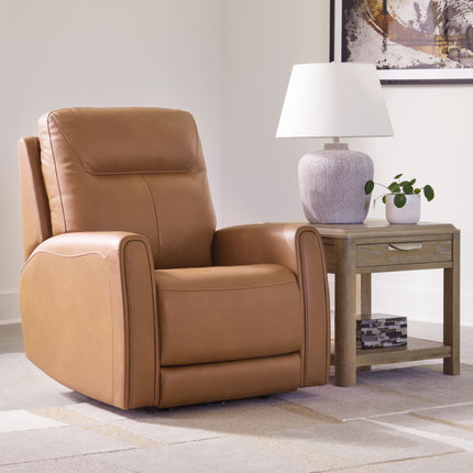 Tryanny - Butterscotch - Power Recliner/ Adj Headrest Signature Design by Ashley® 