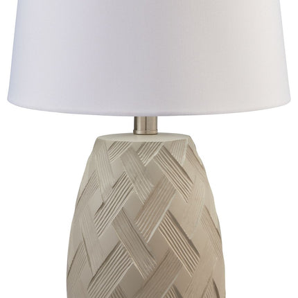 Tamner - Taupe - Poly Table Lamp (Set of 2) Signature Design by Ashley® 