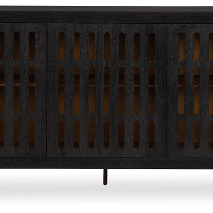 Vallisburg - Black / Natural - Accent Cabinet Signature Design by Ashley® 